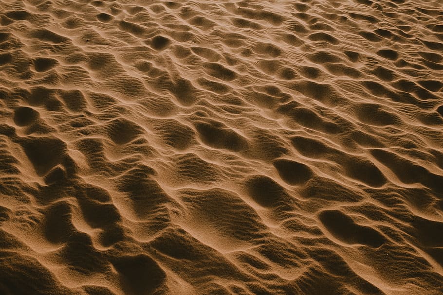 brown sand dunes, no people, full frame, backgrounds, land, nature HD wallpaper