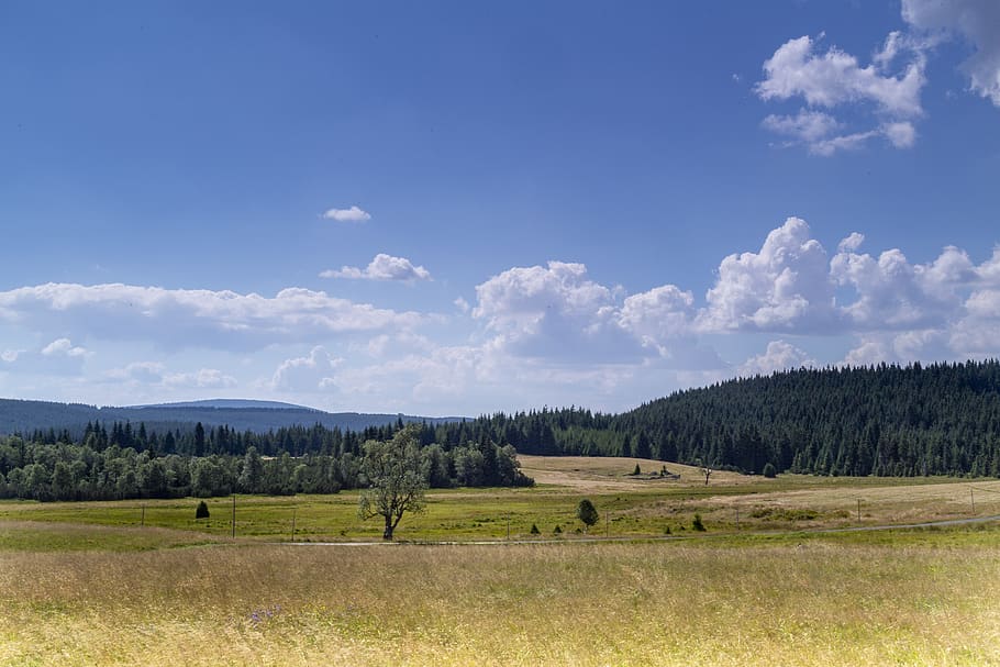 mountains, isar, jizera mountains, clouds, holidays, wandering HD wallpaper