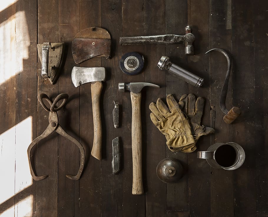 tools, work, worker, construction, collection, metal, heavy HD wallpaper