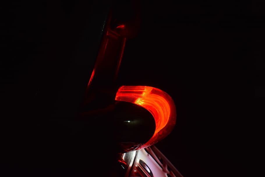 tail ight, bike, dark, light, red, indoors, illuminated, no people HD wallpaper