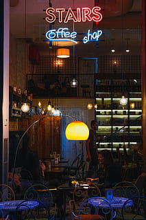 restaurant, lighting, person, human, cafe, cafeteria, food HD wallpaper