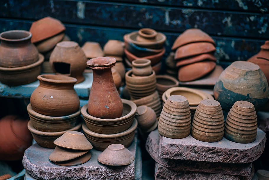 Clay Pot Lot, ancient, antique, art, artisan, artistic, asia