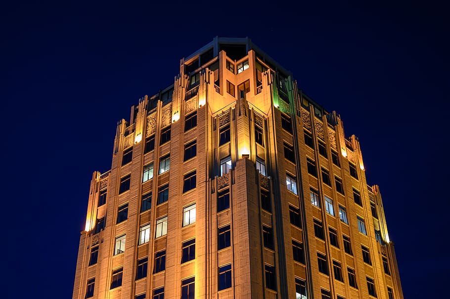 Low Angle Photo of Building During Evening, architecture, illuminated HD wallpaper