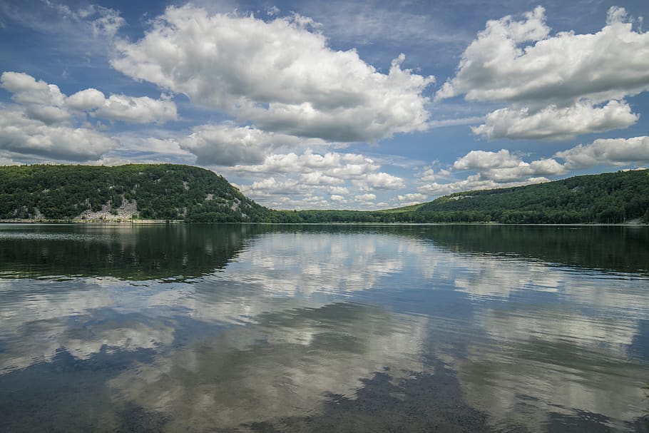 united states, baraboo, devil's lake, hills, devils lake, landscape, HD wallpaper