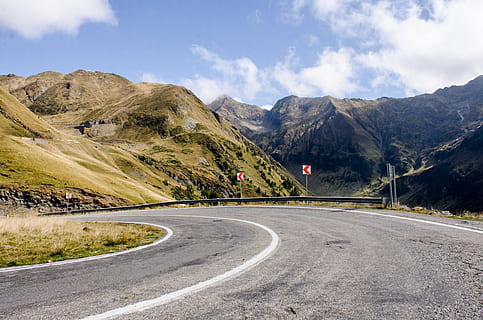 romania, nature, road, mountains, landscape, transportation HD wallpaper