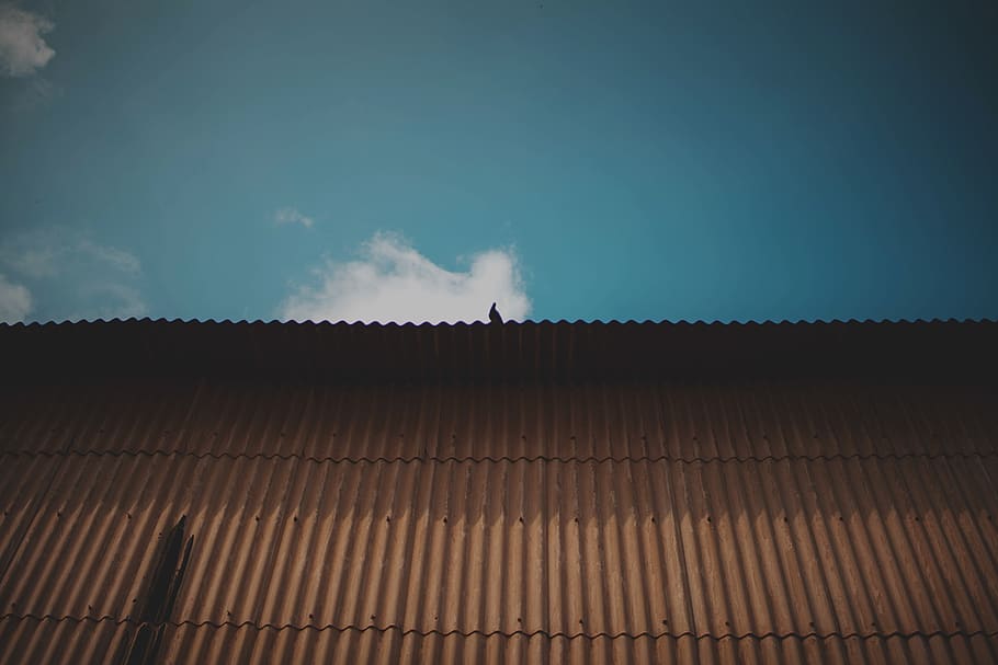 blue, straight, sky, divide, cloud - sky, no people, nature HD wallpaper