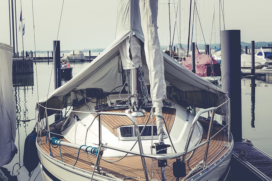 still, items, things, yacht, boat, dock, pier, sail, lines HD wallpaper