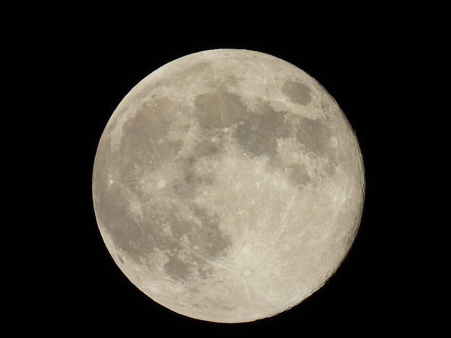 moon, night, sky, astronomy, space, moon surface, geometric shape HD wallpaper