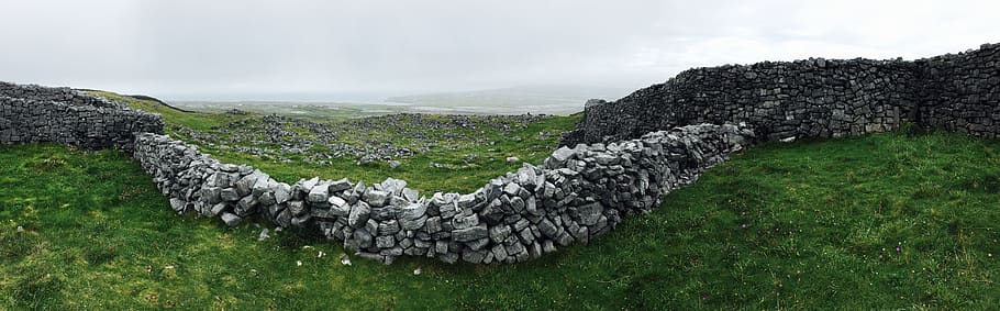ireland, aran islands, fence, fort, ancient, history, irish, HD wallpaper