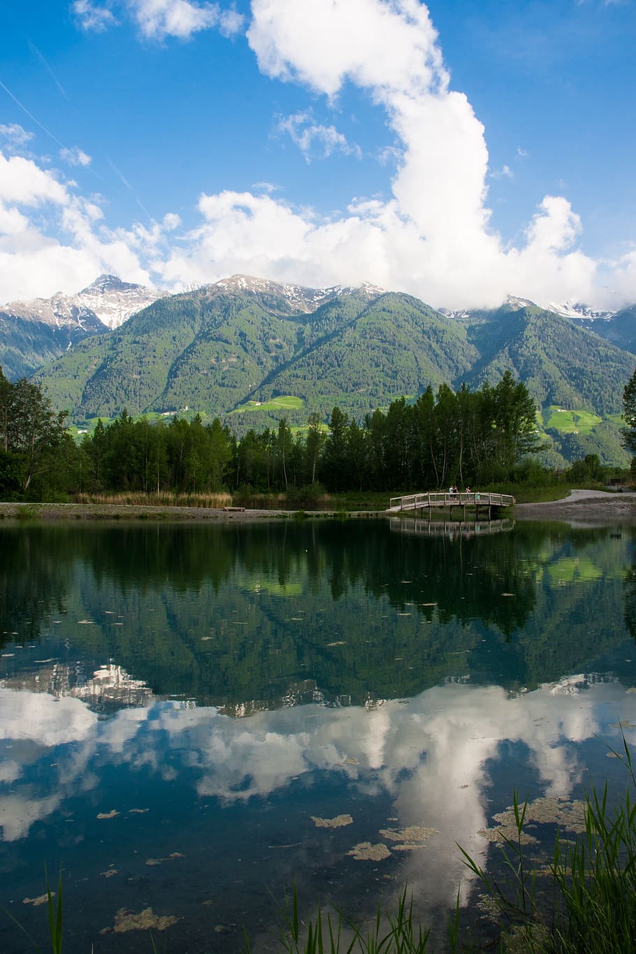 lake, mirroring, mountain, mountains, water, water surface HD wallpaper