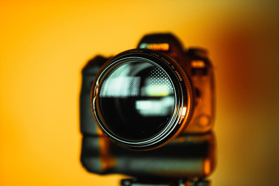 black DSLR camera, electronics, camera lens, video camera, digital camera HD wallpaper
