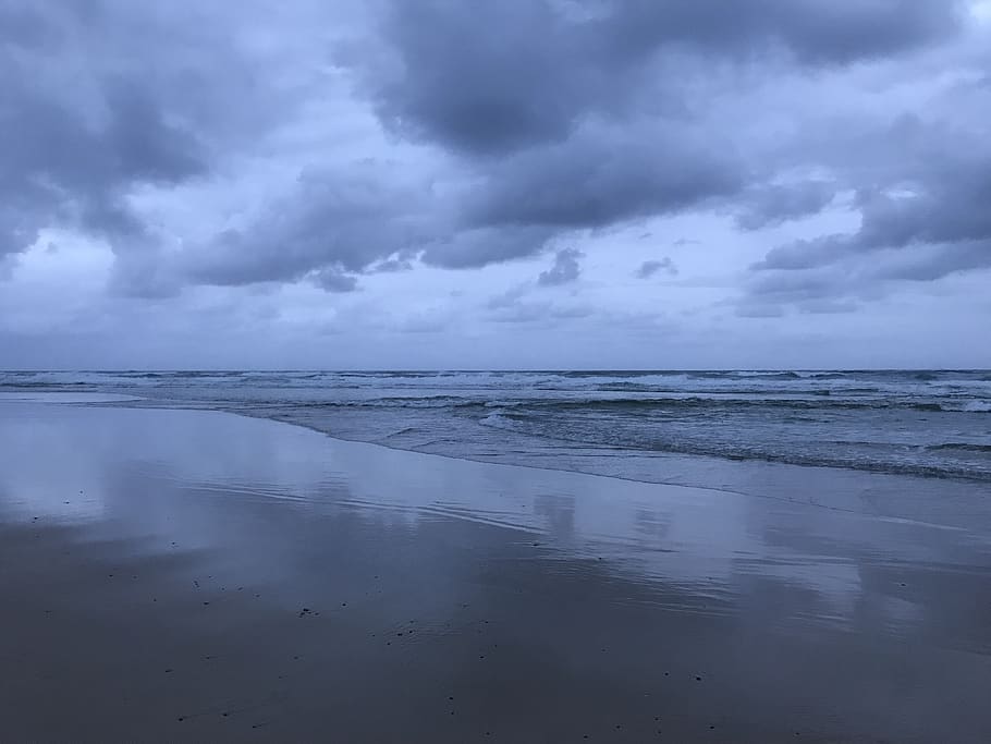 australia, byron bay, milne track, cloud - sky, water, sea, HD wallpaper