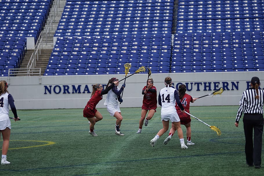 people playing lacrosse, real people, group of people, sport HD wallpaper