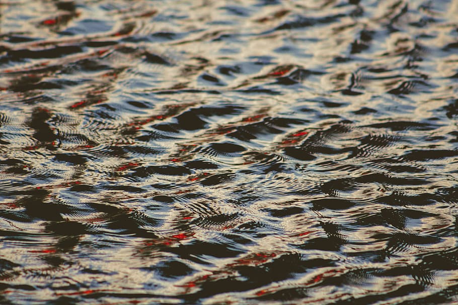 landscape photography of calm waters, ripple, surface, wave, closeup HD wallpaper