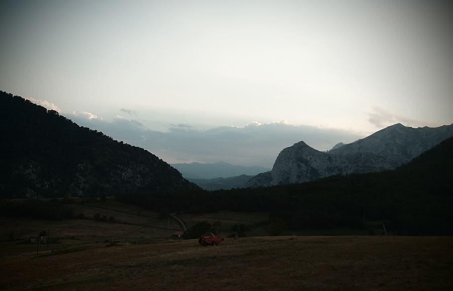 spain, cantabria, lamasón, mountain, sky, scenics - nature HD wallpaper