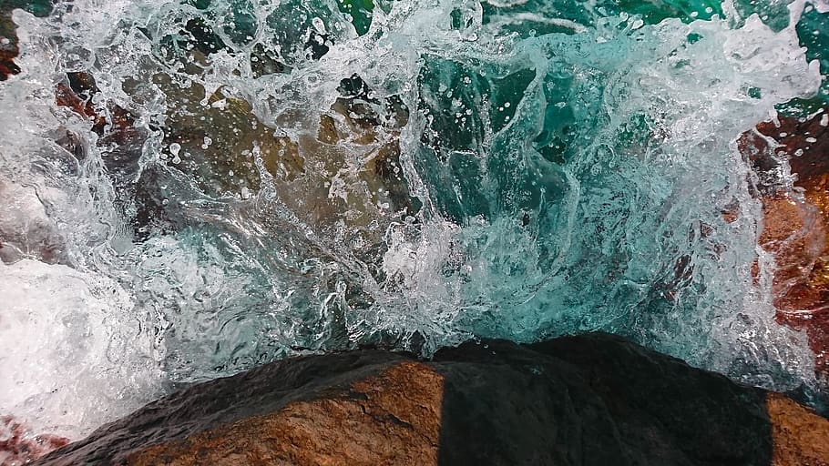turkey, samsun, motion, water, sea, rock, splashing, no people HD wallpaper