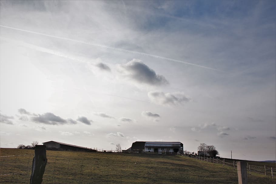 sun, shine, clouds, nature, hill, landscapes, up, blue, sky HD wallpaper
