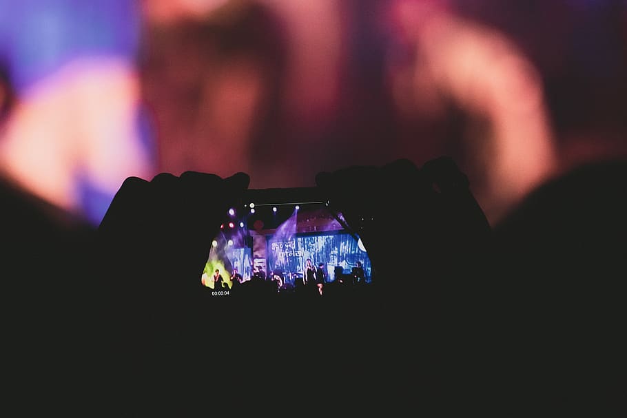 Person Holding Smartphone , macro, recording, screen, music, technology HD wallpaper