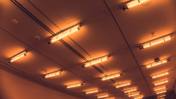turned-on fluorescent lights, lighting, singapore, ceiling light HD wallpaper