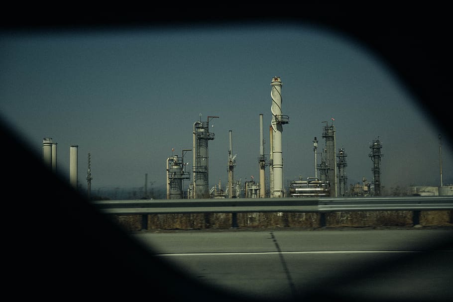 industrial, factory, industry, sky, fuel and power generation HD wallpaper