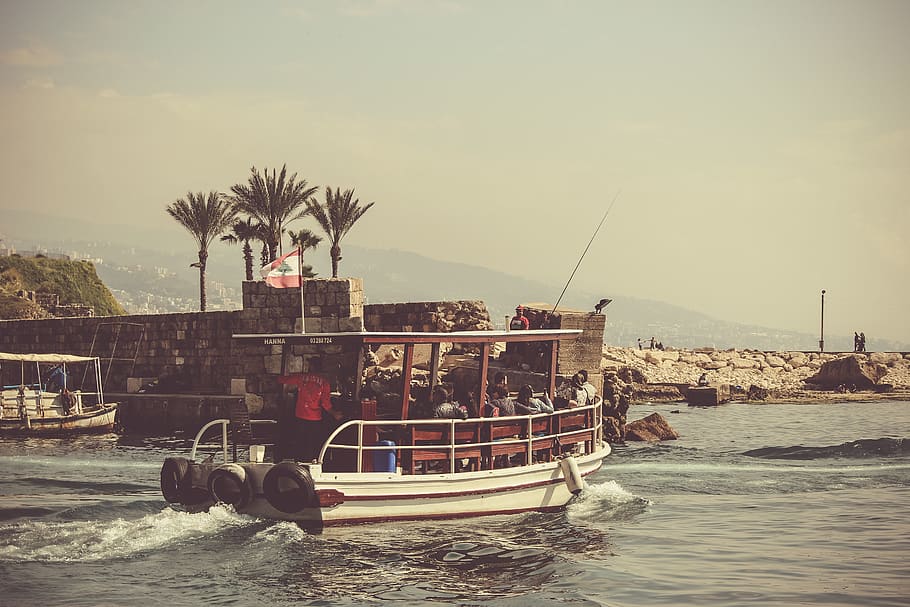 boat, lebanon, liban, byblos, see, sea, ocaean, water, transportation, HD wallpaper