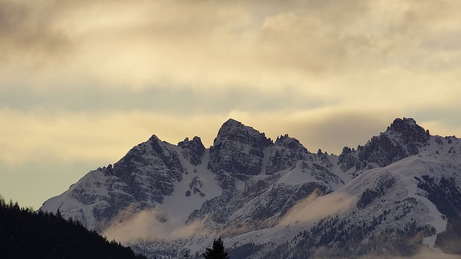 austria, seefeld, mountain, beauty in nature, sky, winter, snow HD wallpaper