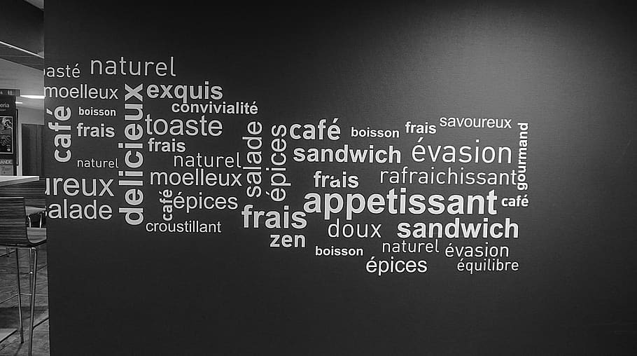 White Text on Black Background, black-and-white, design, wall HD wallpaper
