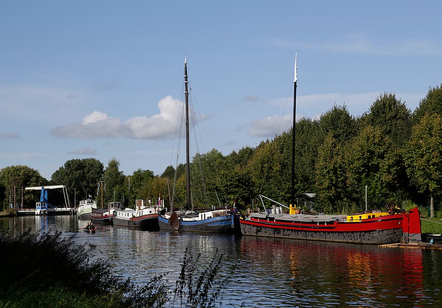 netherlands, groningen, ships, nautical vessel, water, transportation HD wallpaper