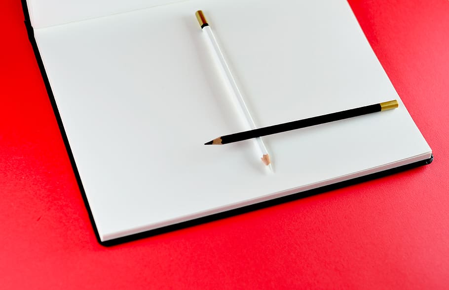 text, paper, page, drawing, pen, red, pencils, creativity, draft HD wallpaper