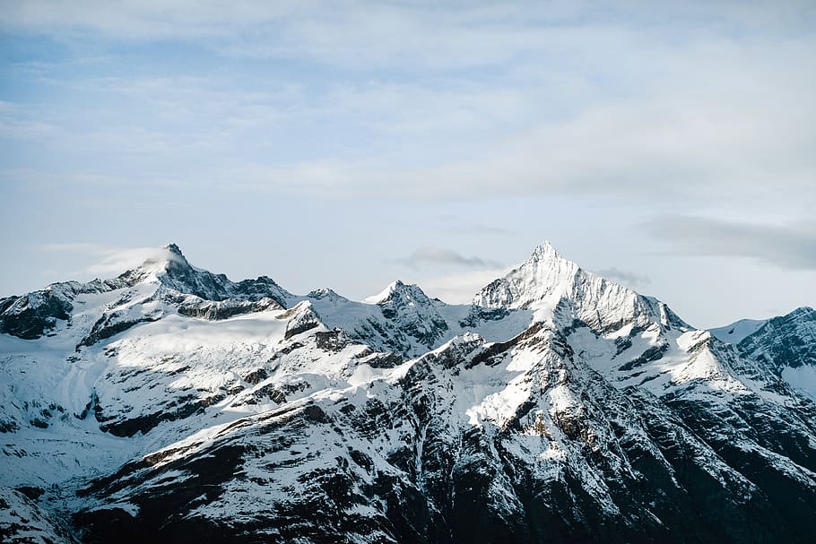snow covered mountain, winter, cold temperature, beauty in nature HD wallpaper