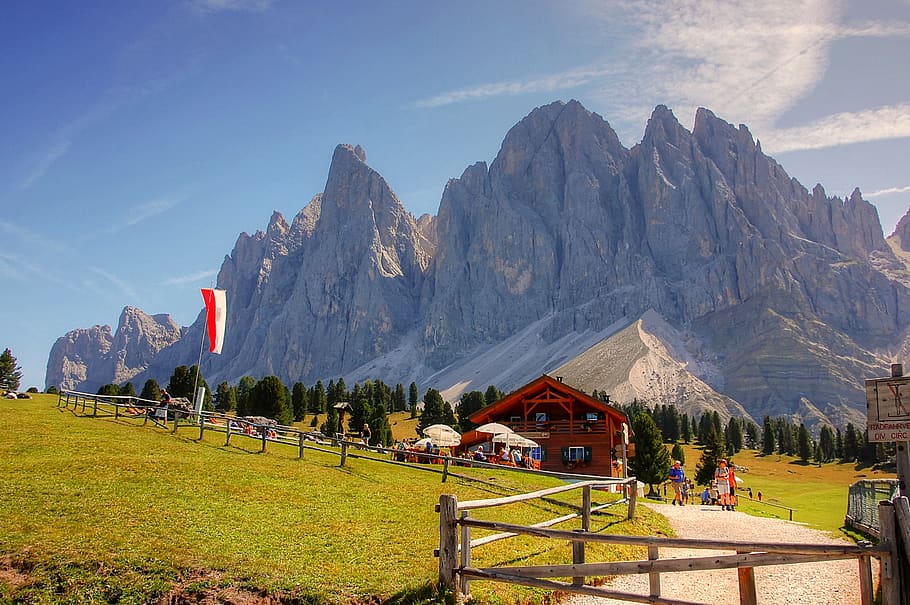 funes, dolomites, italy, mountains, nature, landscape, south tyrol, HD wallpaper