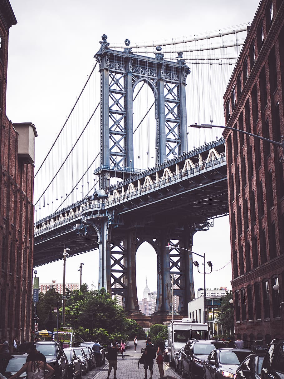 gray metal bridge, architecture, transportation, built structure HD wallpaper