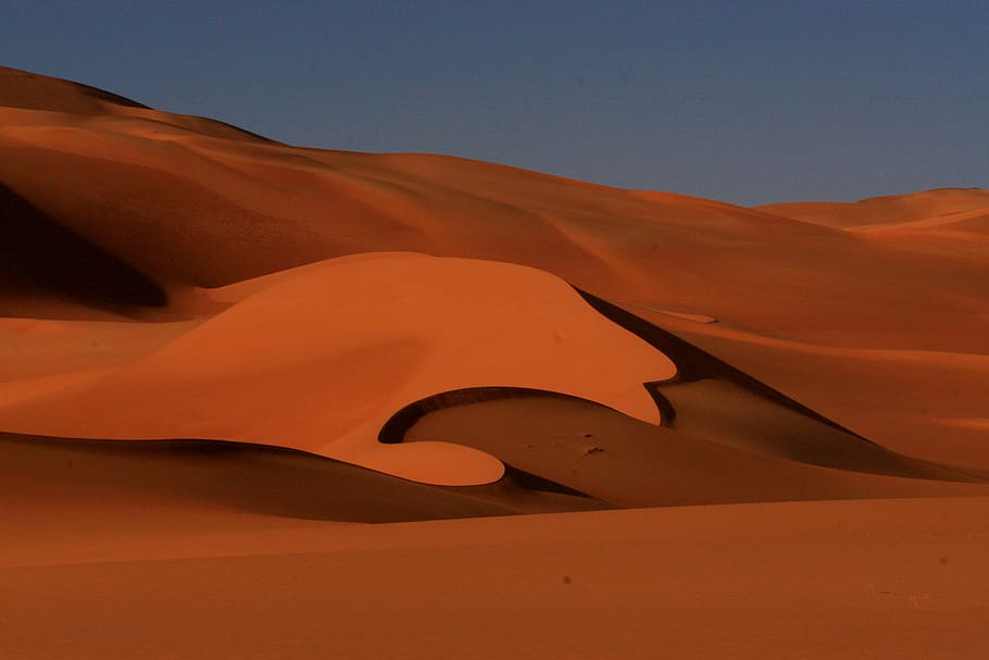desert sand during dawn, nature, soil, outdoors, libya, murzuq‎ HD wallpaper