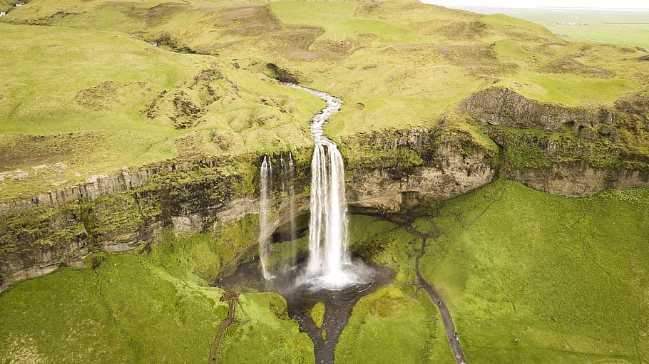 waterfalls, beauty in nature, environment, scenics - nature, plant HD wallpaper