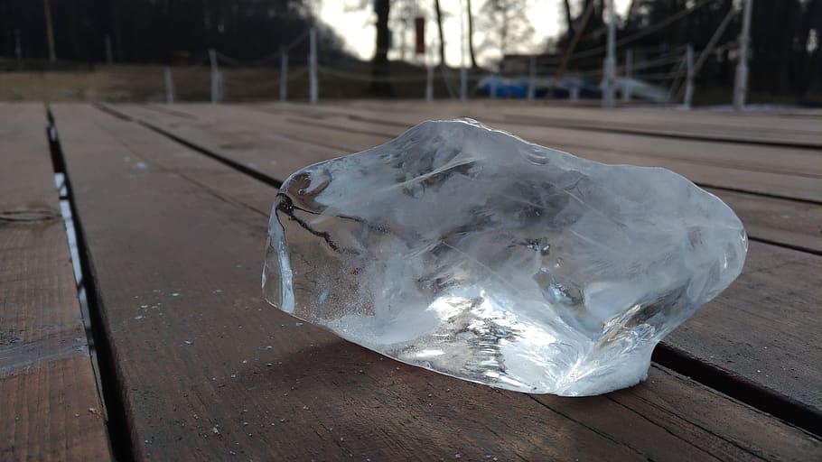 poland, frozen, transparent ice, translucent, ice sculpture