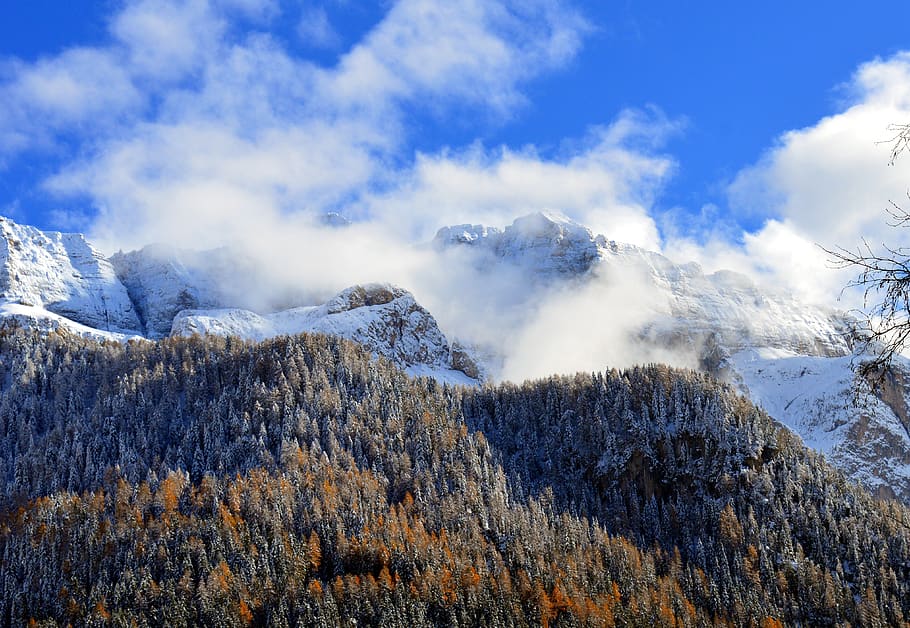 nature, snow, mountain, landscape, panorama, schönwetter, panoramic image HD wallpaper