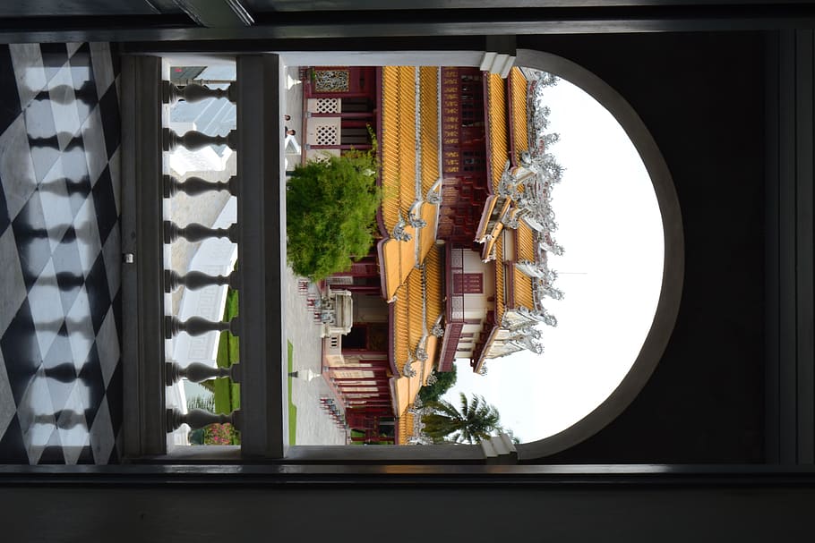 thailand, window, monument, building, indoors, glass - material HD wallpaper