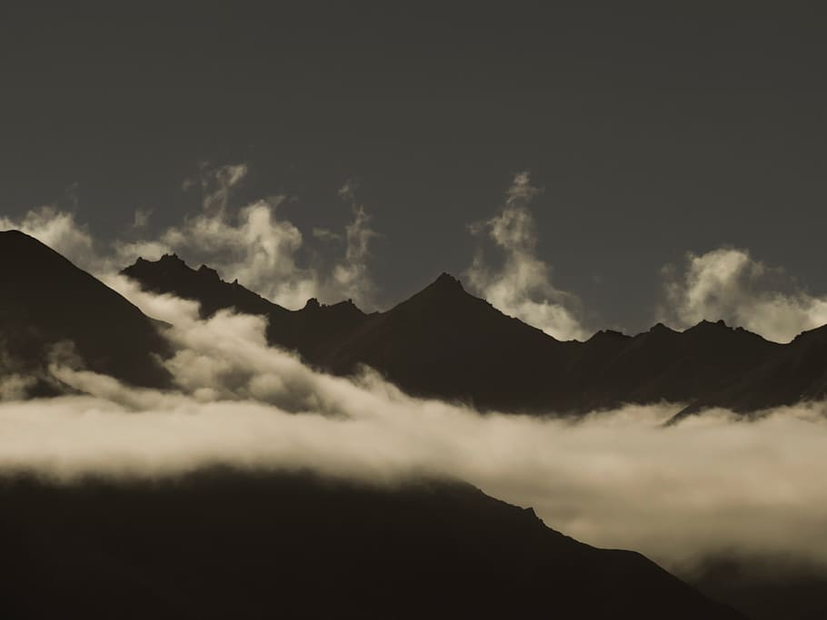 mountain, highland, cloud, sky, summit, ridge, landscape, nature HD wallpaper
