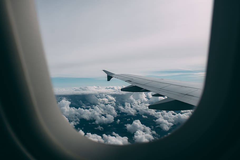 sky, clouds, plane, travel, adventure, airplane, air vehicle HD wallpaper