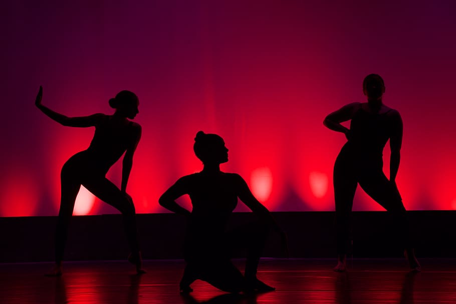 Premium Vector | Girls dancing pose silhouette