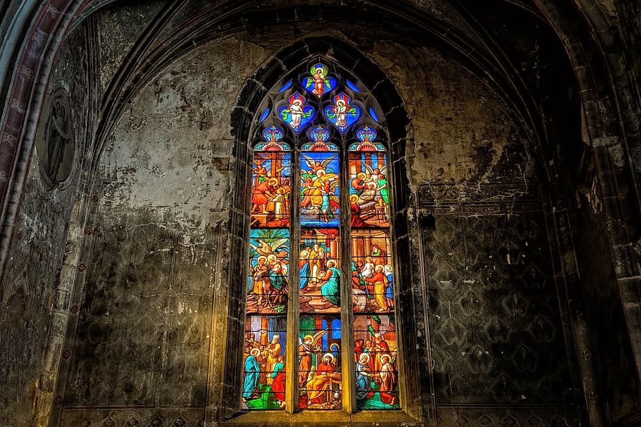 church, window, colorful, church window, glass, light, stained glass