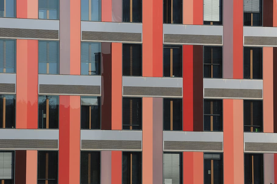 orange and gray building, urban, architecture, united kingdom HD wallpaper