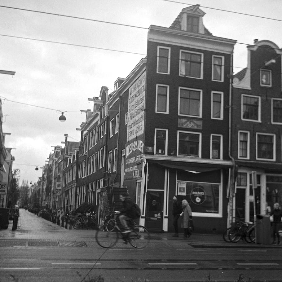 Amsterdam, vehicle, bicycle, bike, transportation, human, person HD wallpaper