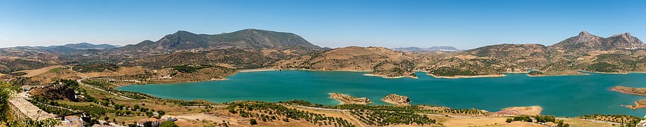 water, scenics - nature, travel destinations, panoramic, mountain HD wallpaper