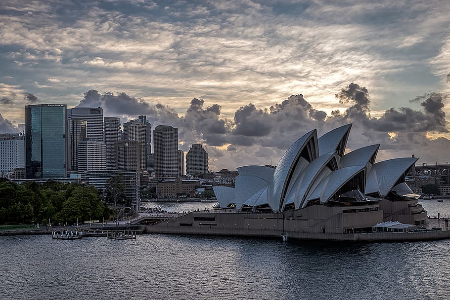 sydney, opera, house, harbor, architecture, water, building exterior HD wallpaper