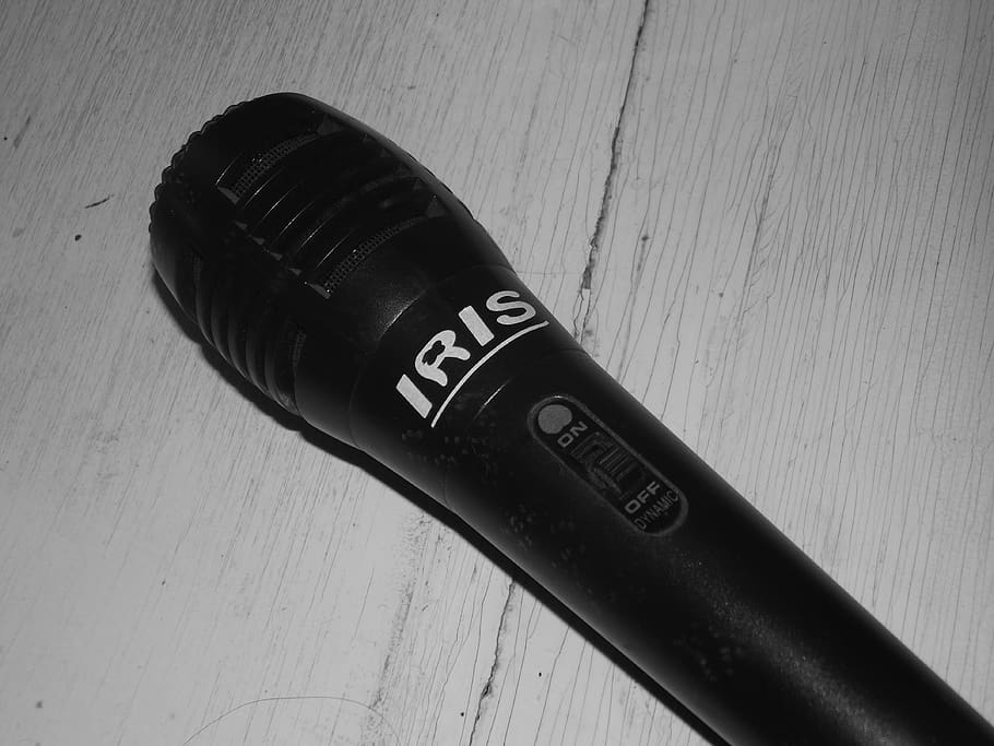 algeria, iris, microphone, record, sound, table, wood - material HD wallpaper