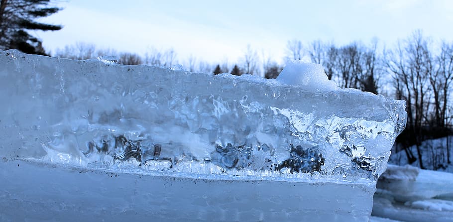 ice, winter, river, cold temperature, snow, frozen, nature HD wallpaper
