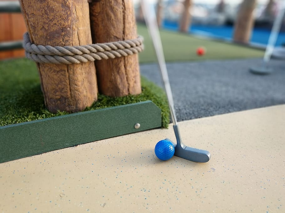 sport, miniature golf, nautical, putter, golfing, play, ball, HD wallpaper