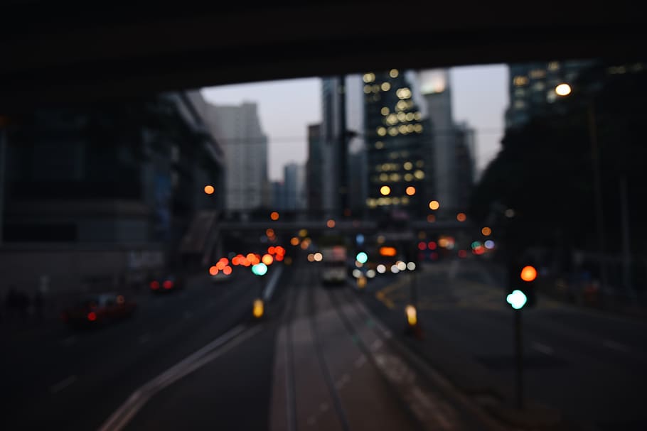 architecture, buildings, infrastructure, light, bokeh, city HD wallpaper