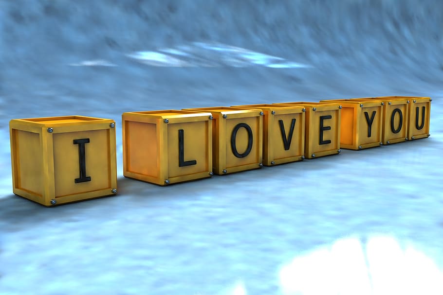 cube, 3d modeling, love, water, no people, communication, swimming pool HD wallpaper
